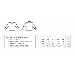 B&C Crewneck Bomber Jacket with mesh linning